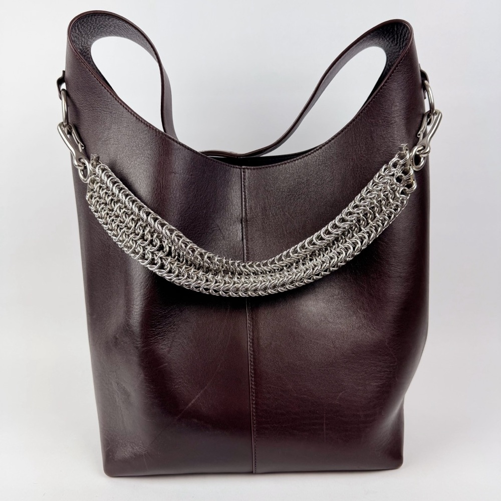 Alexander Wang XL Genesis Box Chain Leather Hobo Shoulder Mahogany - Picture 13 of 13